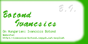 botond ivancsics business card